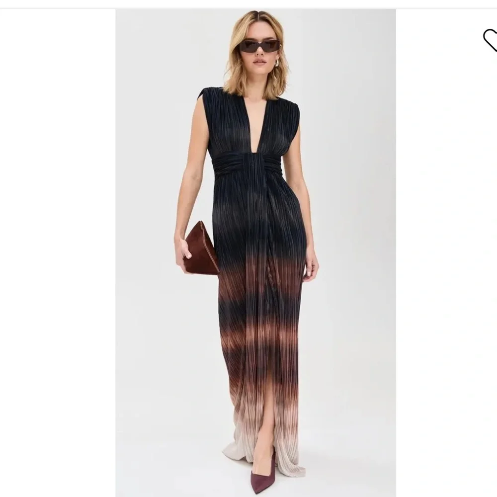 Sabina Musayev Black and Brown Ombré Maxi Dress - Picture 4 of 7